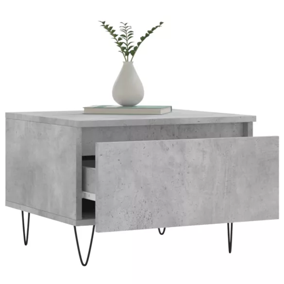 2 db betonszürke szerelt fa dohányzóasztal 50 x 46 x 35 cm