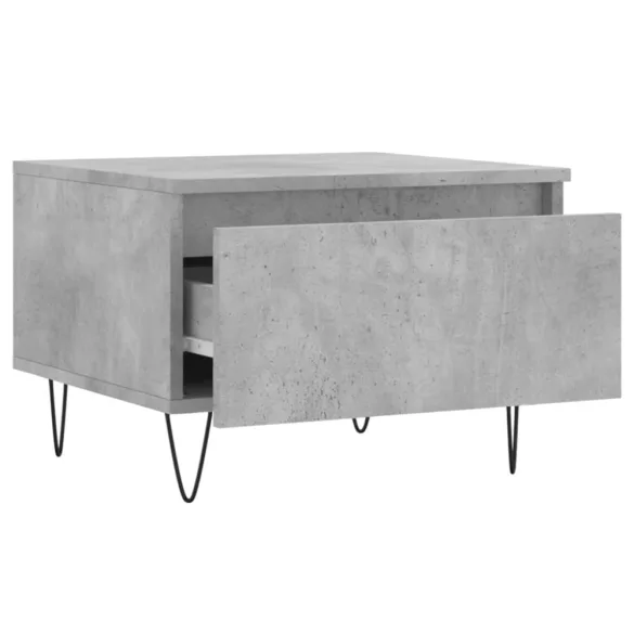 2 db betonszürke szerelt fa dohányzóasztal 50 x 46 x 35 cm