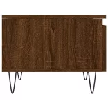 2 db barna tölgyszínű szerelt fa dohányzóasztal 50 x 46 x 35 cm