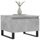 2 db betonszürke szerelt fa dohányzóasztal 50 x 46 x 35 cm