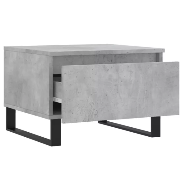 2 db betonszürke szerelt fa dohányzóasztal 50 x 46 x 35 cm