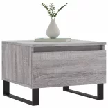 2 db szürke sonoma szerelt fa dohányzóasztal 50 x 46 x 35 cm