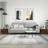 2 db barna tölgyszínű szerelt fa dohányzóasztal 50 x 46 x 35 cm