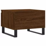 2 db barna tölgyszínű szerelt fa dohányzóasztal 50 x 46 x 35 cm