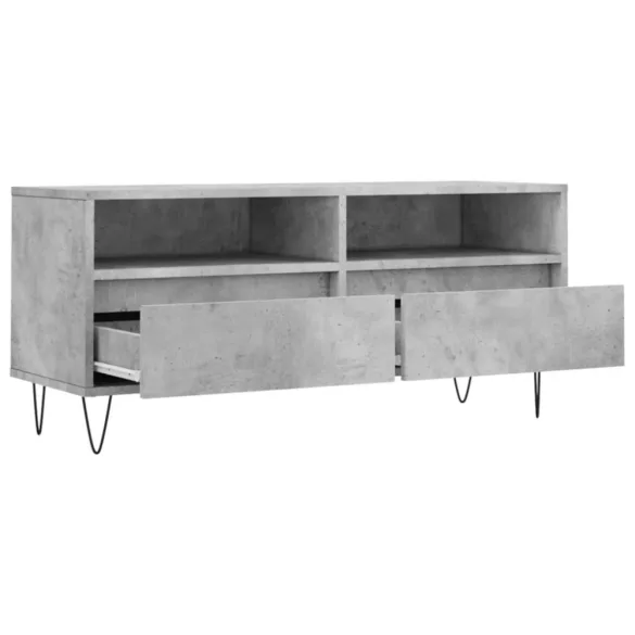 betonszürke szerelt fa TV-szekrény 100x34,5x44,5 cm
