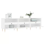 fehér szerelt fa TV-szekrény 150 x 30 x 44,5 cm