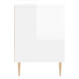 magasfényű fehér szerelt fa TV-szekrény 150 x 30 x 44,5 cm