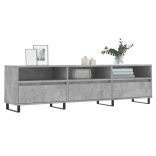 betonszürke szerelt fa TV-szekrény 150x30x44,5 cm