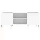 fehér szerelt fa hanglemezszekrény 121x38x48 cm