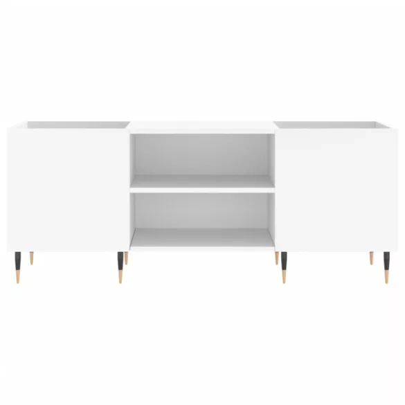 fehér szerelt fa hanglemezszekrény 121x38x48 cm