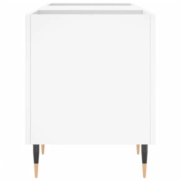 fehér szerelt fa hanglemezszekrény 121x38x48 cm