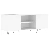 fehér szerelt fa hanglemezszekrény 121x38x48 cm