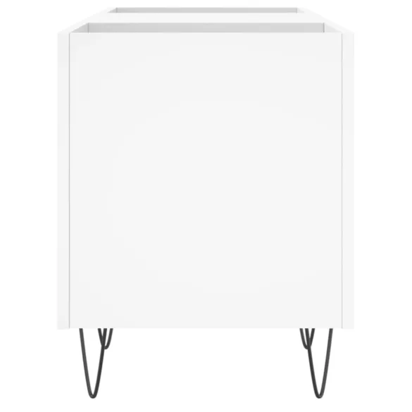 fehér szerelt fa hanglemezszekrény 121x38x48 cm