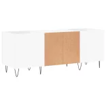 fehér szerelt fa hanglemezszekrény 121x38x48 cm