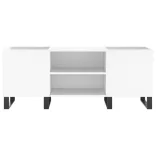 fehér szerelt fa hanglemezszekrény 121x38x48 cm