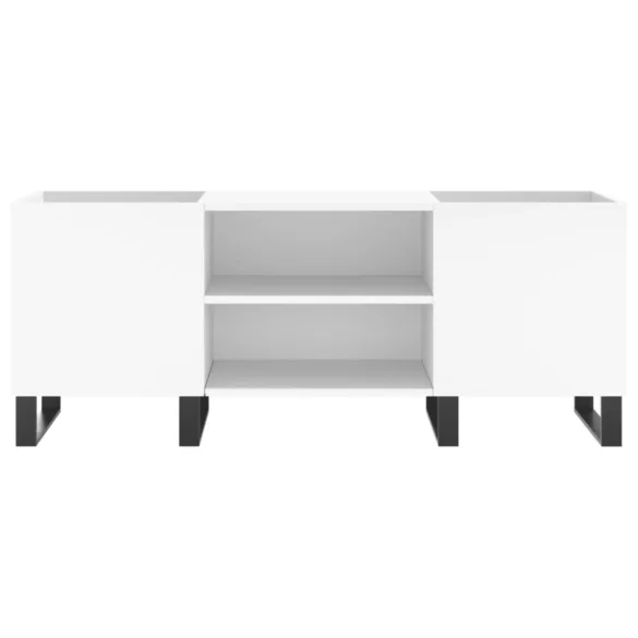 fehér szerelt fa hanglemezszekrény 121x38x48 cm