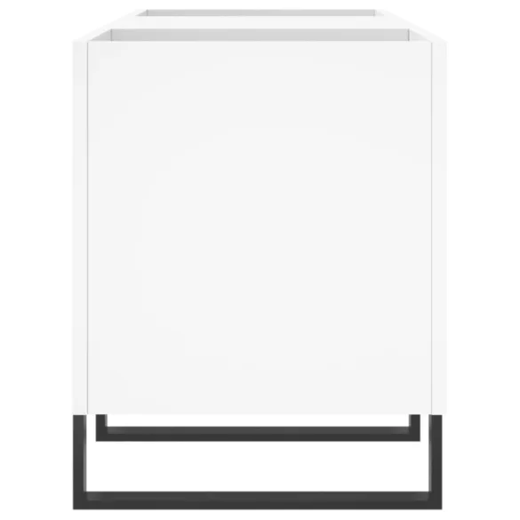 fehér szerelt fa hanglemezszekrény 121x38x48 cm