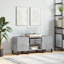 betonszürke szerelt fa hanglemezszekrény 121x38x48 cm