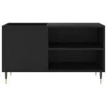 fekete szerelt fa hanglemezszekrény 85x38x48 cm