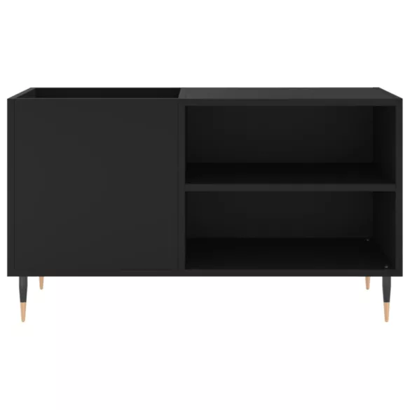 fekete szerelt fa hanglemezszekrény 85x38x48 cm