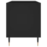 fekete szerelt fa hanglemezszekrény 85x38x48 cm