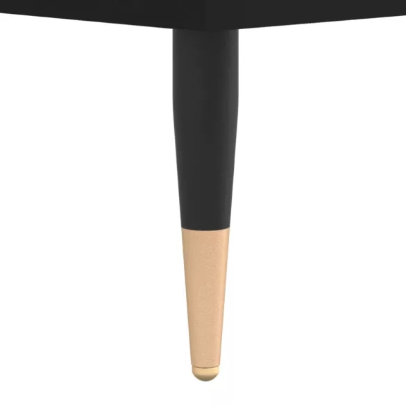 fekete szerelt fa hanglemezszekrény 85x38x48 cm