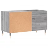 szürke sonoma színű szerelt fa hanglemezszekrény 85x38x48 cm