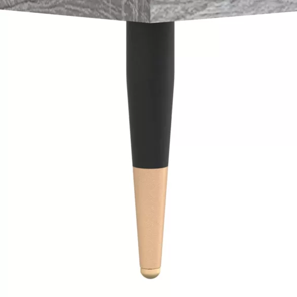 szürke sonoma színű szerelt fa hanglemezszekrény 85x38x48 cm