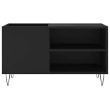 fekete szerelt fa hanglemezszekrény 85x38x48 cm