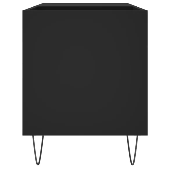 fekete szerelt fa hanglemezszekrény 85x38x48 cm