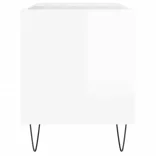 magasfényű fehér szerelt fa hanglemezszekrény 85x38x48 cm