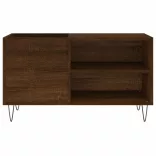 barna tölgyszínű szerelt fa hanglemezszekrény 85x38x48 cm