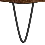 barna tölgyszínű szerelt fa hanglemezszekrény 85x38x48 cm