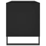 fekete szerelt fa hanglemezszekrény 85x38x48 cm