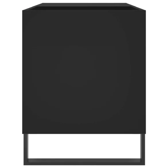 fekete szerelt fa hanglemezszekrény 85x38x48 cm