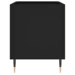 fekete szerelt fa hanglemezszekrény 74,5x38x48 cm