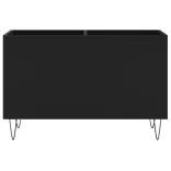 fekete szerelt fa hanglemezszekrény 74,5x38x48 cm