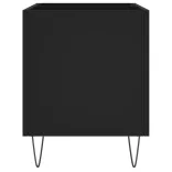 fekete szerelt fa hanglemezszekrény 74,5x38x48 cm