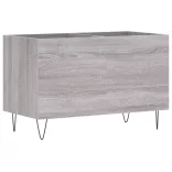 szürke sonoma színű szerelt fa hanglemezszekrény 74,5x38x48 cm