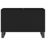 fekete szerelt fa hanglemezszekrény 74,5x38x48 cm