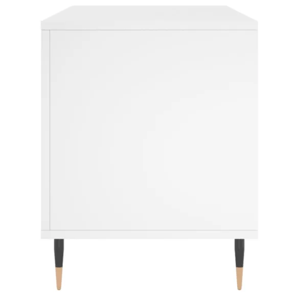 fehér szerelt fa hanglemezszekrény 100 x 38 x 48 cm