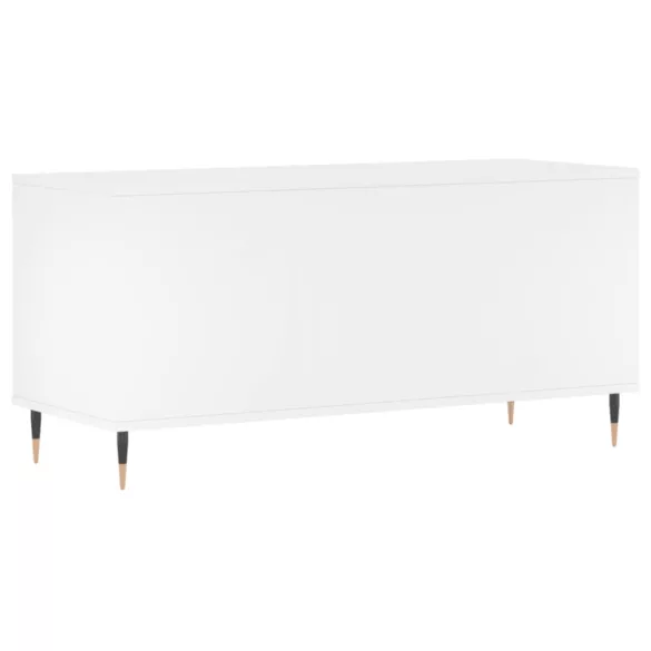 fehér szerelt fa hanglemezszekrény 100 x 38 x 48 cm