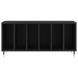 fekete szerelt fa hanglemezszekrény 100 x 38 x 48 cm