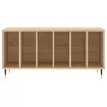 sonoma tölgy színű szerelt fa hanglemezszekrény 100x38x48 cm