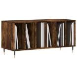 füstös tölgy színű szerelt fa hanglemezszekrény 100x38x48 cm