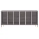 szürke sonoma színű szerelt fa hanglemezszekrény 100x38x48 cm