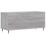 szürke sonoma színű szerelt fa hanglemezszekrény 100x38x48 cm