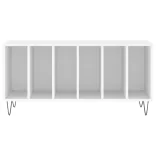 fehér szerelt fa hanglemezszekrény 100 x 38 x 48 cm