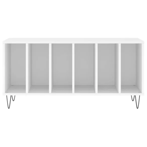 fehér szerelt fa hanglemezszekrény 100 x 38 x 48 cm