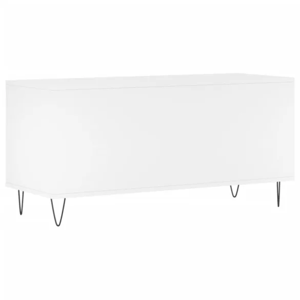 fehér szerelt fa hanglemezszekrény 100 x 38 x 48 cm